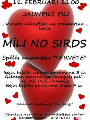 Mīli no sirds Jaunpils pilī(ARHĪVS)