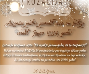 Gadu mija restorānā Rozālija