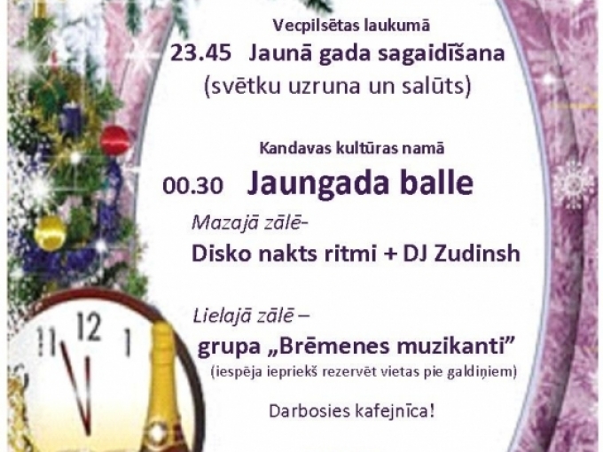 Kur sagaidīt Jauno gadu? Varbūt Kandavā!(ARHĪVS)